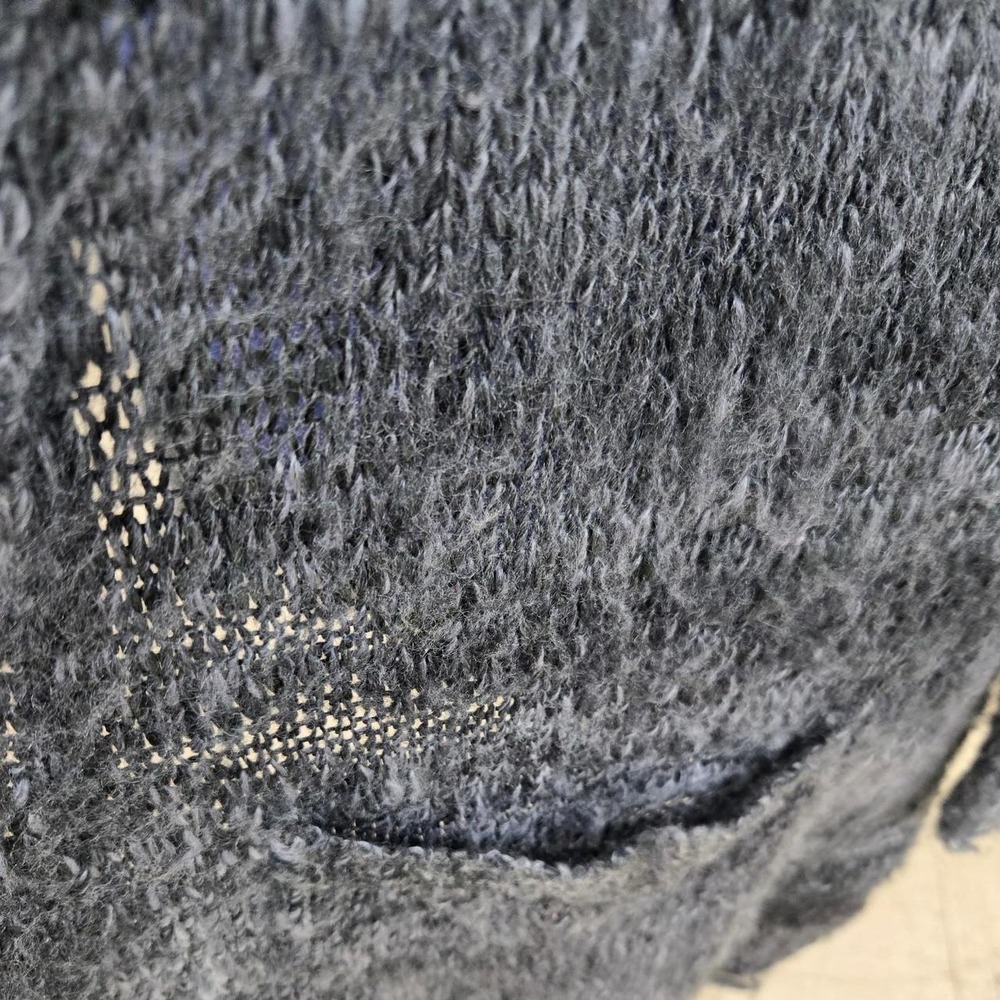 Womans Gray Black Marled Knit Cardigan XL - Picture 6 of 8